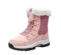 GIJMZY Scarpe Da Neve Scarpe da snowboard invernali da donna all'aperto Stivaletti da neve Stivali da neve in peluche spessi e caldi Stivali alti da donna antiscivolo impermeabili(Pink,Color-30)