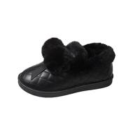 GIJMZY Scarpe Da Neve Stivali Da Neve Da Donna Scarpe Da Donna Stivali Invernali Caldi E Confortevoli Con Palla Stivali Casual Alti In Peluche Stivali Invernali Da Donna Adorabili(Black,37)