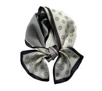 GIJMZY Sciarpa da donna in seta con stampa di lettere, scialle alla moda, lunga, stretta e piccola(Color1)