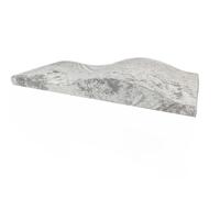 GIJMZY Topper Letto Materasso for massaggi e coprimaterasso in memory foam Wave, materasso da salone, spa, letto curvo for bellezza(Ice-Gray Mattress)