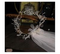 GIJMZY Veli da Sposa Stile Floreale a Un Livello/Floreali | Stile floreale a un livello / Velo sposa floreale sulle spalle ciondolo / Tulle tinta unita / Abito classico for stupire