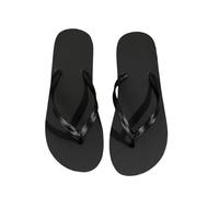 GIJMZY Women's Summer Casual Solid Colour Lightweight Comfortable Non-slip Bathroom Beach Pool EVA Round Head Flat Bottom Flip-flops(Black,38-39)