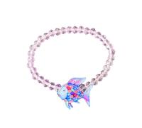GIKILEE Braccialetto colorato con perline acriliche per insegnante, simpatico gatto pesce bruco, divertente braccialetto da lettura per il ritorno a scuola regalo, Small, Acrilico, Nessuna pietra