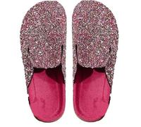 Gikleihwy Pantofole Mule Donna con Tacco in Sughero e Paillettes, Punta Tonda, Supporto Plantare Ortopedico, Comode Clogs da Infilare Larghezza Ampia Punta Chiusa Loafers(Taro purple,37 EU)