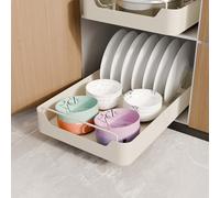 Giklux Cassetto Telescopico Estraibile Adesivo Cucina, 25 * 42 CM Cassetti Estraibili Organizer Scorrevoli, per Armadio Interno, Sottolavello, Sottopensile, Dispensa, Ripiano Scorrevole Cucina, Bianco