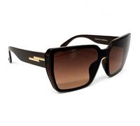 GIL-DESIGN Occhiali da sole da donna dal design moderno, alla moda, M, 14 colori a scelta (marrone)