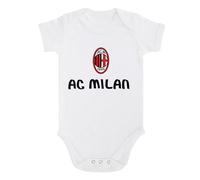 GIL S.R.L. AC Milan Body con Logo e Scritta Unisex-Bimbi, Bianco, 3-6 mesi