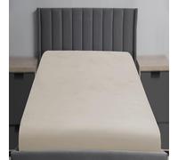 Gilania - Lenzuolo con angoli elasticizzati 100% Percalle di Puro Cotone di Alta Qualità - Singolo 90x200 - Altezza 25 cm - Collezione Lecti (Avorio)