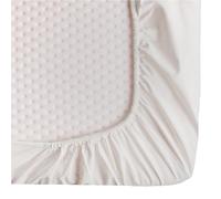 Gilania - Lenzuolo con angoli elasticizzati 100% Puro Cotone - Matrimoniale - Extra Alto - Coll. Lecti (H40, Bianco)