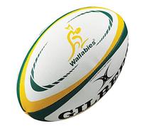 Gilbert Australia International Rugby Replica Palla, Bianco, 5