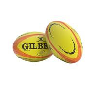 Gilbert Orion - Pallone da rugby, misura 5, colore: Giallo fluo e arancione