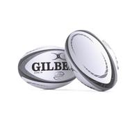 Gilbert Rugby Plusar - Pallone da rugby, misura 5, colore: Bianco/Grigio