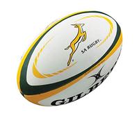 Gilbert Sud Africa International Replica Pallone da Rugby, Bianco, Midi