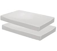 Gilbins Lenzuolo con angoli per lettino da 76,2 x 190,5 cm, in cotone, perfetto per letti a castello da campeggio, camper, letti per gli ospiti (confezione da 2, bianco)