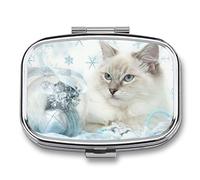 Gilda Dei Filosofi Disoccupati Pill Box Gatto Delle Nevi Di Natale Portapillole Decorativo Con Confezione Regalo-Medicina Alla Moda