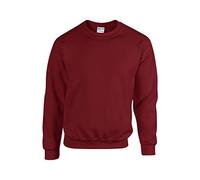 GILDAN 50/50 Adult Crewneck Sweat Felpa, Brown (Garnet), Medium Uomo