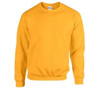 GILDAN 50/50 Adult Crewneck Sweat Felpa, Gold, Medium Uomo