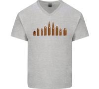 Gildan Bullets Army Military Sniper Soldier Maglia Uomo Scollo a V Cotone