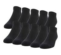 Gildan Calzini da uomo in cotone a taglio basso, Nero, Shoe Size: 6-12