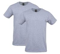 GILDAN Fitted Cotton T-Shirt, 2-Pack Camicia, Rose Sport Grigio, M Uomo