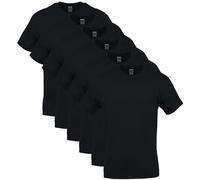 Gildan Crew T-Shirts, Multipack, Style G1100 Intimo, Nero (Confezione da 6), L (Pacco da 6) Uomo