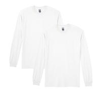 Gildan DryBlend Long Sleeve T-Shirt, Style G8400, 2-Pack Camicia, Bianco, S (Pacco da 2) Uomo