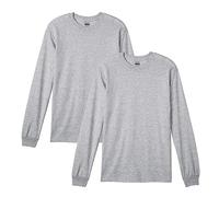 Gildan DryBlend-Maglietta a Maniche Lunghe, per Adulti, Confezione da 2 Camicia, Grigio Sportivo, S (Pacco da 2) Uomo