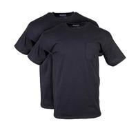 Gildan DryBlend Workwear T-Shirts with Pocket, 2-Pack T-Shirt, Nero, M Uomo