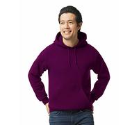 Gildan Fleece Hooded Sweatshirt, Style G18500 Felpa con Cappuccio, Bordeaux, S Uomo