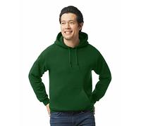 Gildan, felpa con cappuccio unisex da adulto; tessuto resistente Forest green Medium