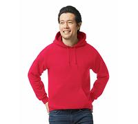 Gildan Fleece Hoodie Sweatshirt, Style G18500, Multipack Felpa con Cappuccio, Rosso, S Uomo