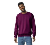 Gildan Fleece Crewneck Sweatshirt, Style G18000, Multipack Maglia di Tuta, Bordeaux, L Uomo