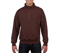 Gildan Fleece Quarter-Zip Cadet Collar Sweatshirt, Style G18800 Camicia, Russet, Small Uomo