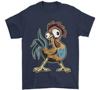 Gildan Funky Rooster Farm Animals Chicken T-Shirt Uomo in Cotone 100%