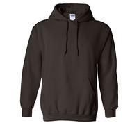 Gildan G185 - Felpa pesante con cappuccio, da adulto, in materiale misto - Marrone - M