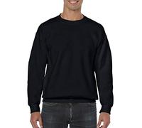 GILDAN 50/50 Adult Crewneck Sweat Felpa, Nero (Black Black), 4X-Large Uomo