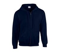 Gildan Heavy Blend Full Zip Hooded Sweatshirt Maglia di Tuta, Blu Navy, L Unisex-Adulto