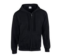 Gildan Heavy Blend Full Zip Hooded Sweatshirt Maglia di Tuta, Nero, X-Large Unisex-Adulto