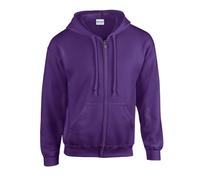 Gildan Heavy Blend Full Zip Hooded Sweatshirt Maglia di Tuta, Viola, L Unisex-Adulto