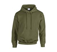 Gildan Heavy Blend Hooded Sweatshirt Maglia di Tuta, Verde Militare, X-Large Unisex-Adulto