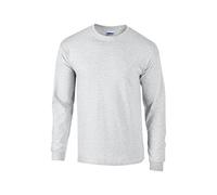 Gildan, Heavy Blend Ultra, a maniche lunghe T Grigio (Ash Grey) S