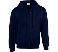 Gildan Heavy Blend Youth 8 oz, 50/50 cappuccio con zip intera, XL, blu navy (US)
