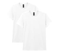 Gildan Heavy Cotton Adult T-Shirt, 2-Pack, Bianco, M da Donna