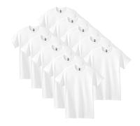 Gildan Heavy Cotton T-Shirt, Style G5000, Multipack, Bianco, 4XL (Pacco da 10) Uomo