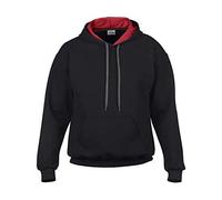 GILDAN Heavyweight Hooded Sweatshirt Felpa, Nero, S Uomo