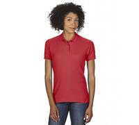 GILDAN Ladies' DryBlend Double piqué Polo/75800L Polo, Rosso(Rot (Red 40), S Donna