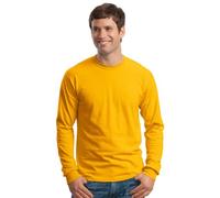 Gildan - Maglia Manica Lunga 100% Cotone - Uomo (M) (Oro)
