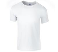 Gildan - Maglietta 100% Cotone Soft-Style - Uomo (L) (Bianco)