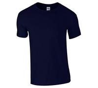 Gildan - Maglietta 100% Cotone Soft-Style - Uomo (XL) (Blu navy)