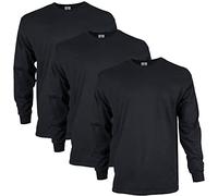 Gildan T-Shirt a Maniche Lunghe in Cotone Ultra Stile G2400, Multipla, Nero (Confezione da 3), XXXXL (Pacco da 3) Uni-Adulto